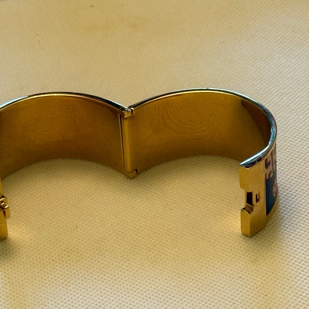 Tory Burch Gold and Blue Jewelry with Decorative Enamel - Picture 7 of 10
